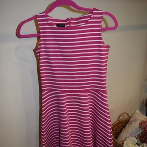 Talbots Pink and White Striped Dress